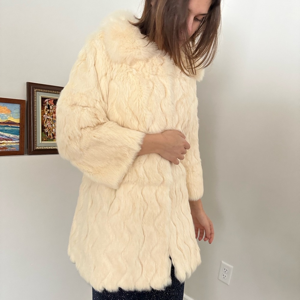 Natural Faux Fur Coat Jacket - Picture 1 of 4